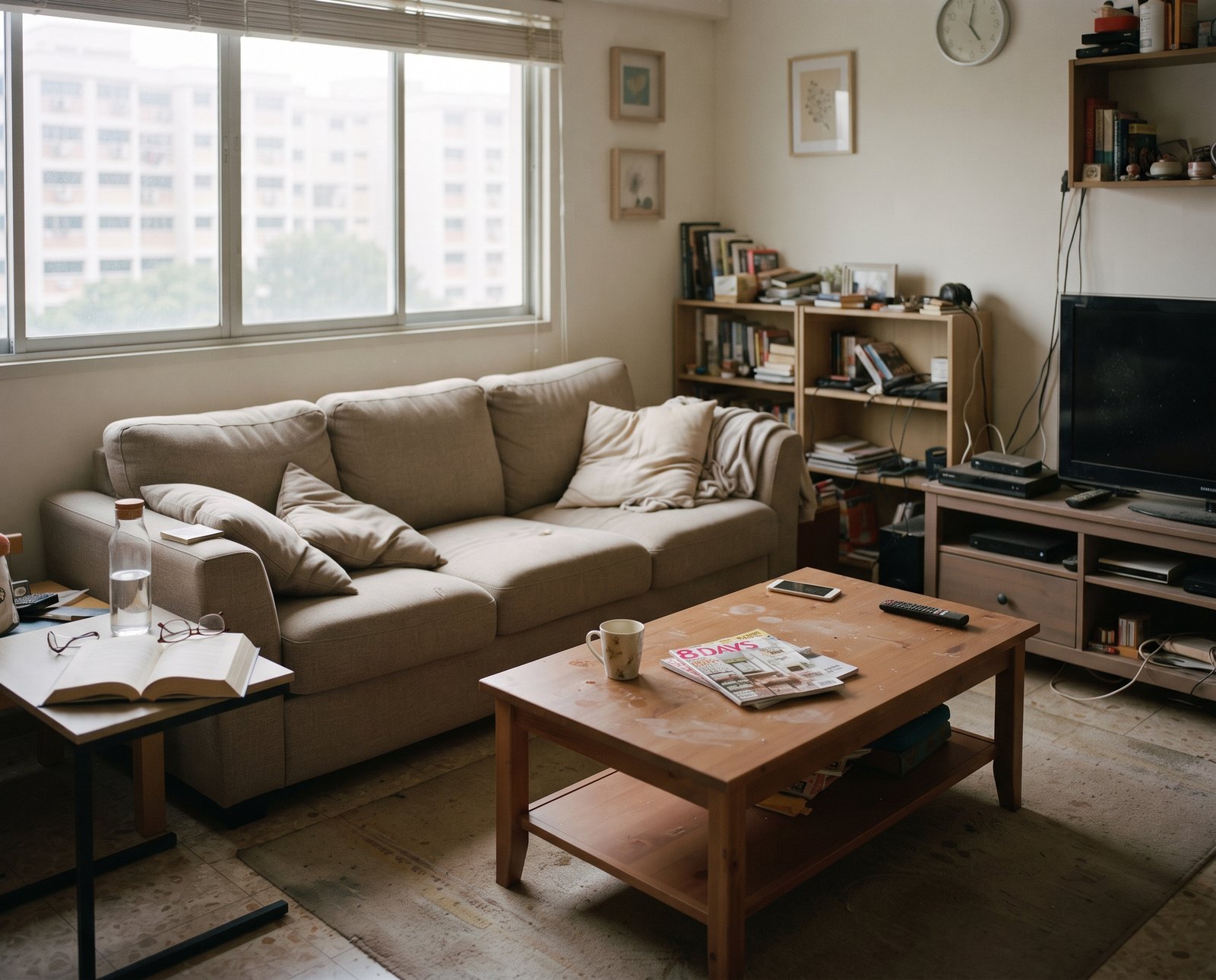 Living room before cleaning